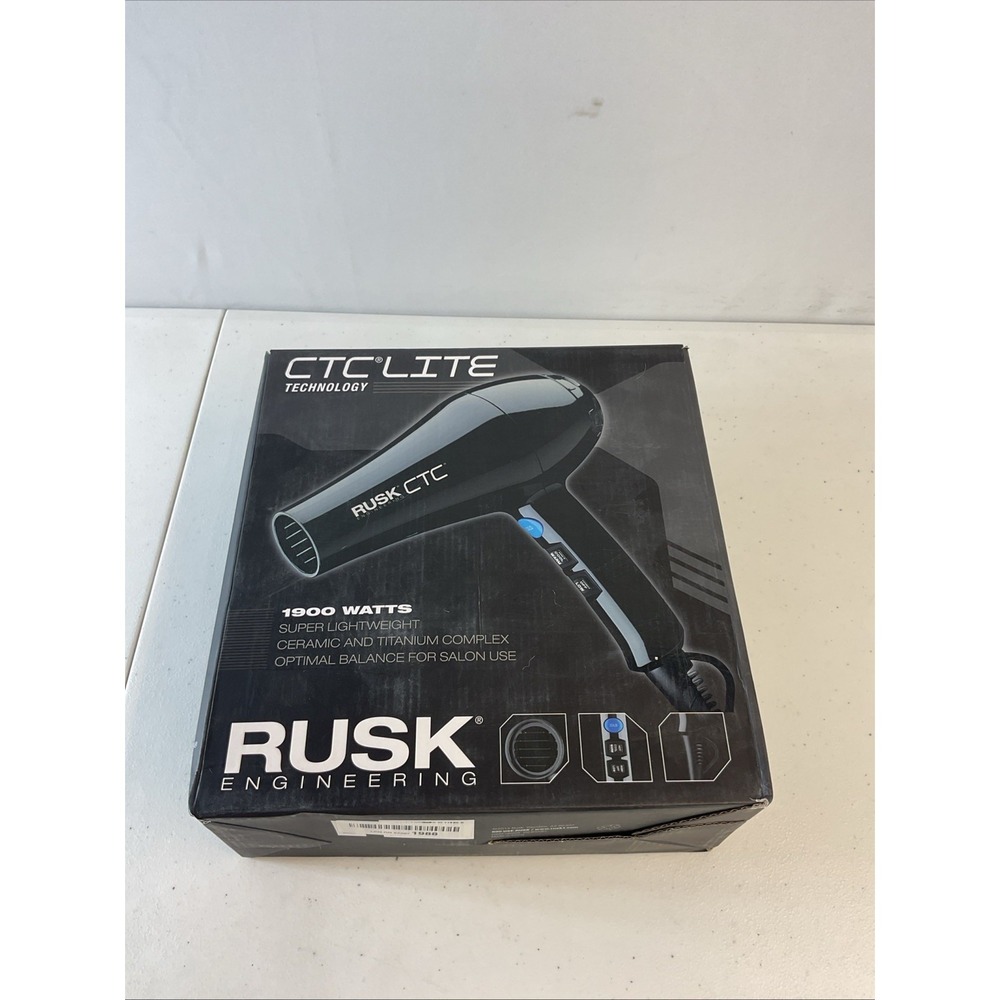 NEW Rusk CTC Lite Ceramic Titanium 1900 Watts Hair Dryer super lightweight